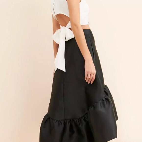 Serene Formal Flounced Maxi Skirt - Picture 2 of 4